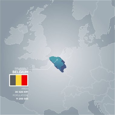 Belçika bilgileri harita.