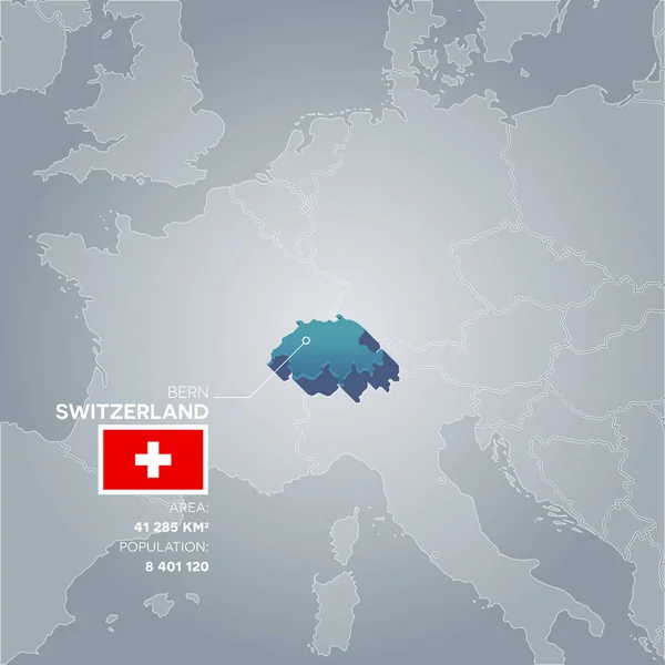 Informationskarte Schweiz. — Stockvektor