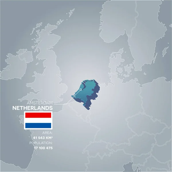 Informatiemap van Nederland. — Stockvector