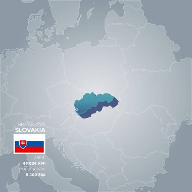 Slovakya bilgileri harita.