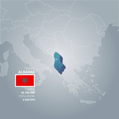 Arnavutluk bilgileri harita.
