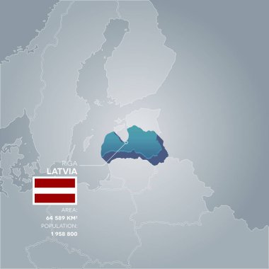 Letonya bilgileri harita.