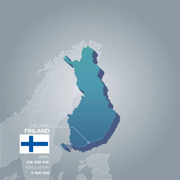Finlande carte d'information . — Image vectorielle