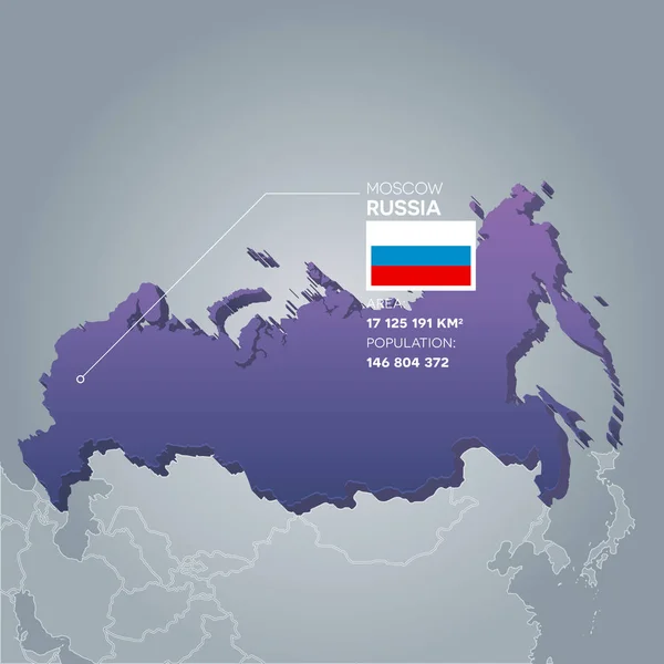 Russland informationskarte. — Stockvektor