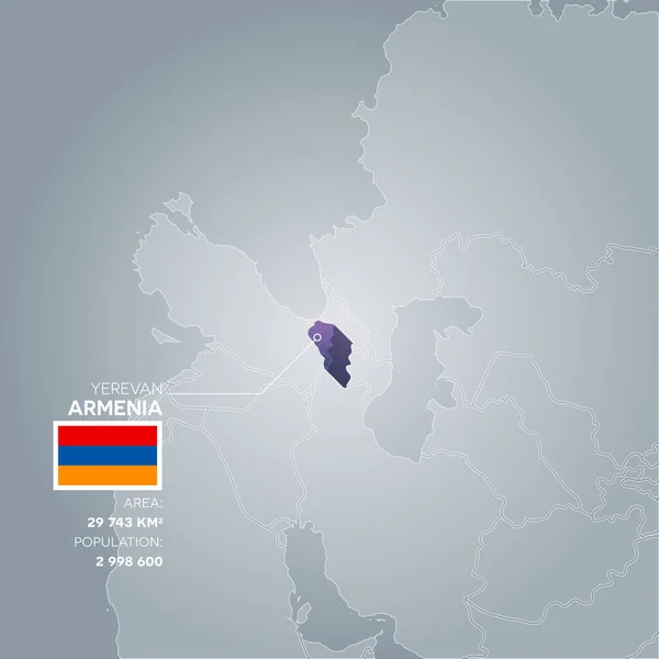 Mapa zimních zážitků Arménie. — Stockový vektor