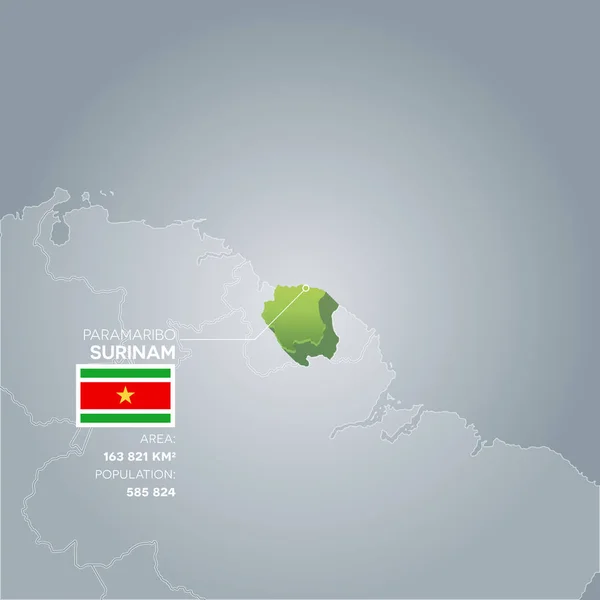 Suriname informatie kaart. — Stockvector