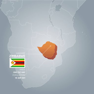 Zimbabve bilgileri harita.
