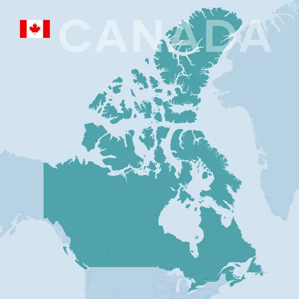 Verctor Mapa das cidades e estradas em Canadá . — Vetor de Stock