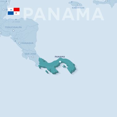 Verctor şehirler ve yollar Panama Haritası.