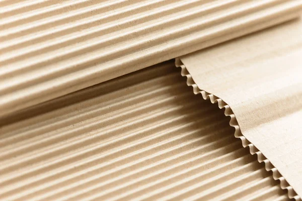 Verpackungsmaterial Aus Karton Oder Pappe Textur Von Wellpapierblättern Aus Zellulose — Stockfoto