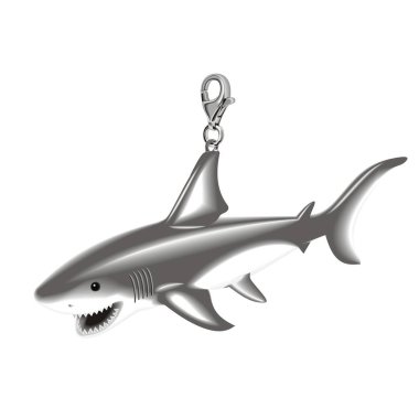 Bir köpekbalığı anahtar fob vektör çizim