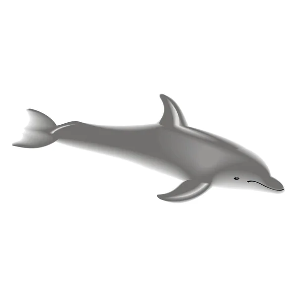 Illustrazione vettoriale di un delfino — Vettoriale Stock