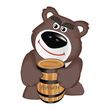 Vektör çizim ayı ile