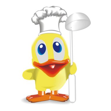 Vektör çizimi ördek aşçı