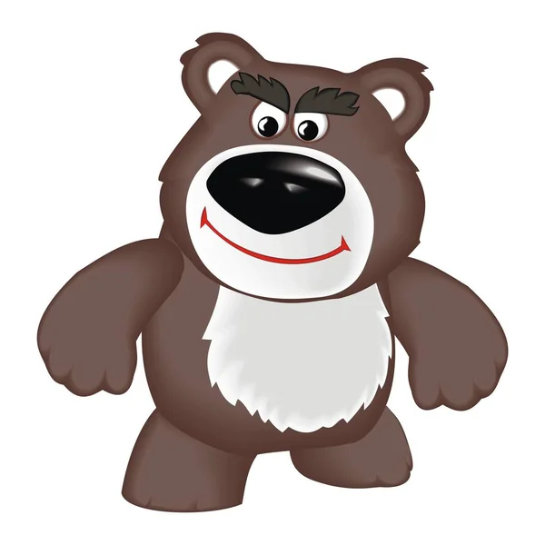 Vetor desenho urso preto —  Vetores de Stock