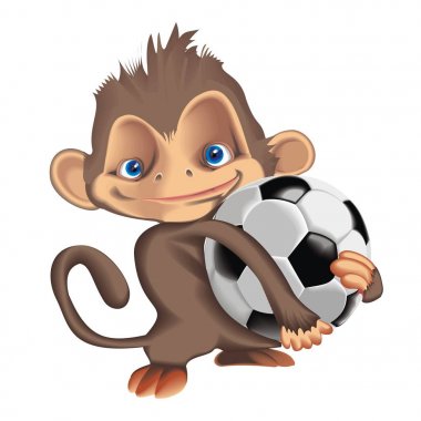 Vektör çizim maymun Darts oyuncu