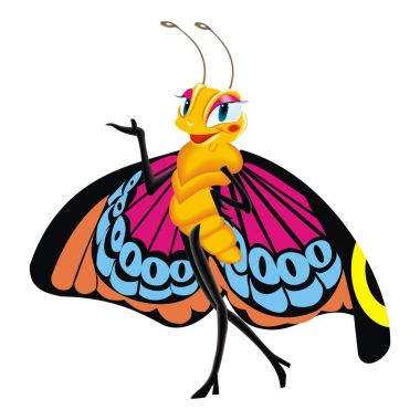 vektör çizim ile kelebek