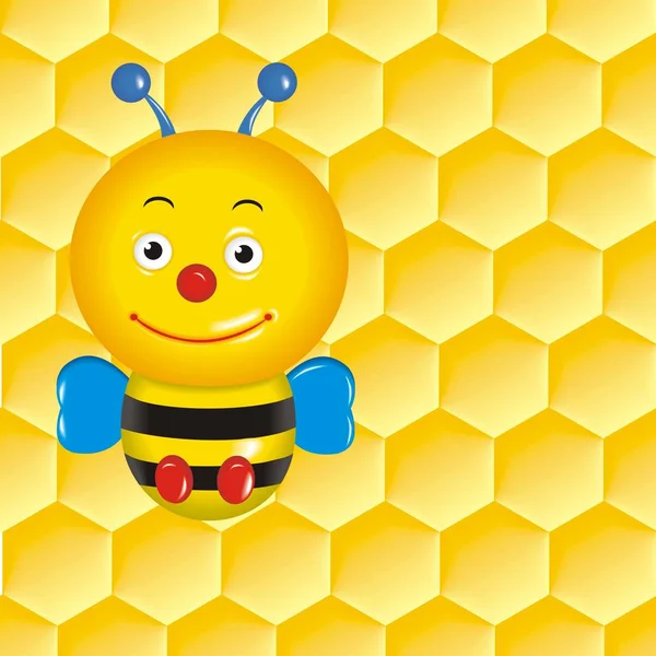 Εικονογράφηση διάνυσμα με μια μέλισσα — Διανυσματικό Αρχείο