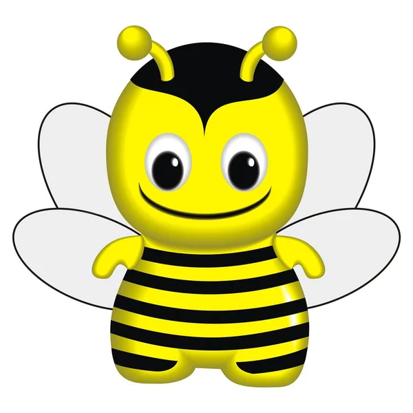 Ilustración vectorial con una abeja — Archivo Imágenes Vectoriales