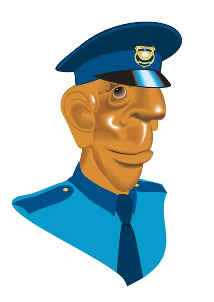 Portrét policisty ve vektoru — Stockový vektor