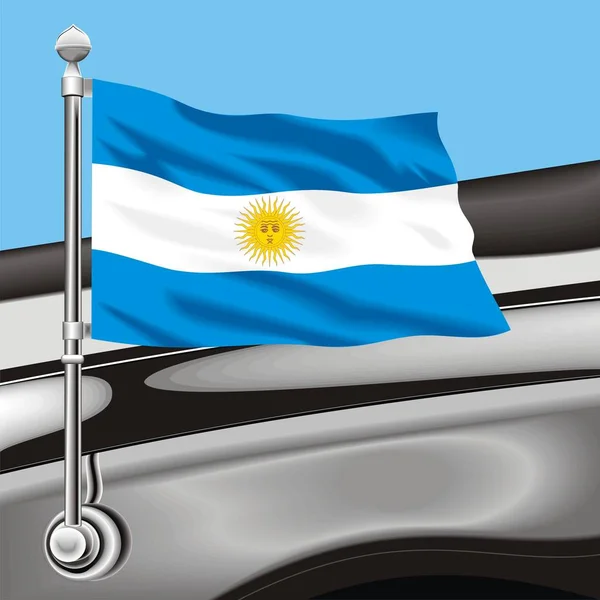 Vector clip art flag Argentina — Stock Vector