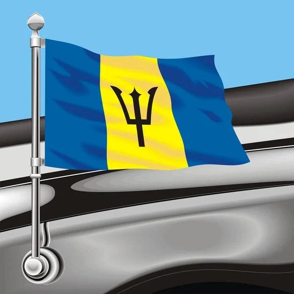 Vector clip art flag Barbados — Stock Vector