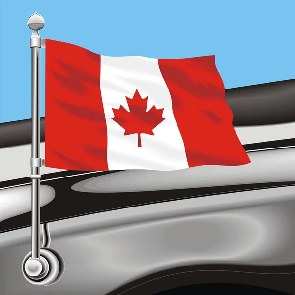 Vector clip arte bandeira Canadá — Vetor de Stock