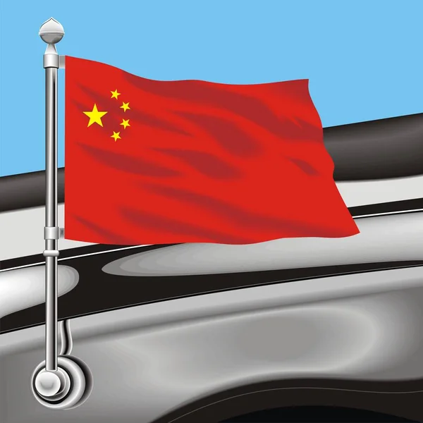 Vector clip art flag Китай — стоковый вектор