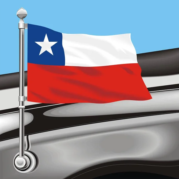 Vector clip arte bandeira Chile — Vetor de Stock