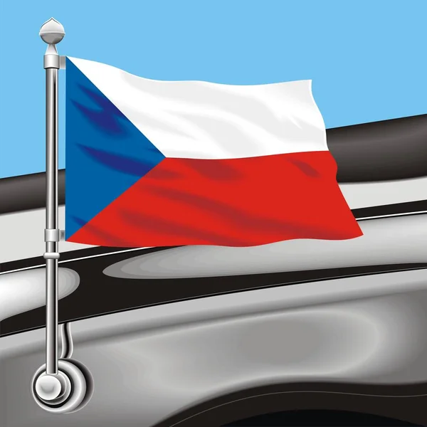 Vector clip arte bandeira Checa Pepublic —  Vetores de Stock