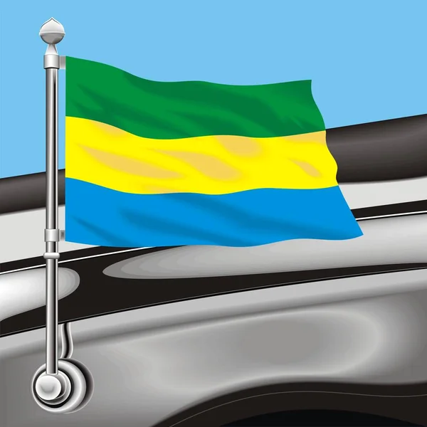 Vector clip art flag Gabon — Stock Vector