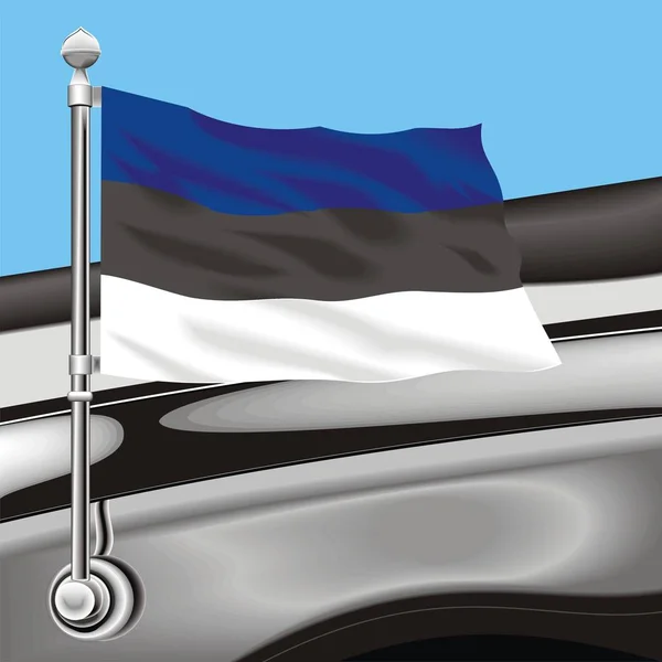 Vector clip art flag Estonia — Stock Vector