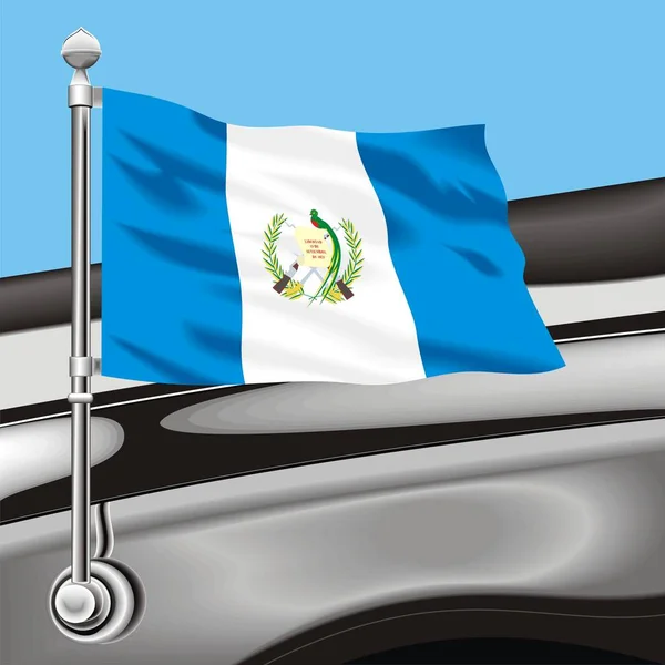 Vettore clip art bandiera Guatemala — Vettoriale Stock