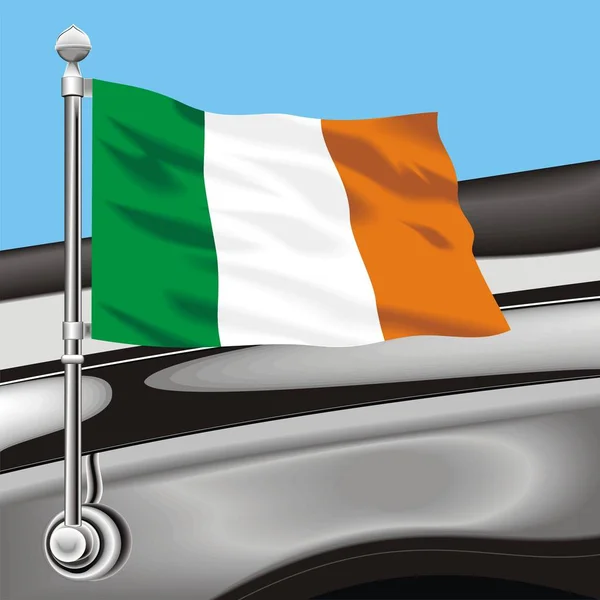 Vector clip art flag Irlanda . — Vector de stock