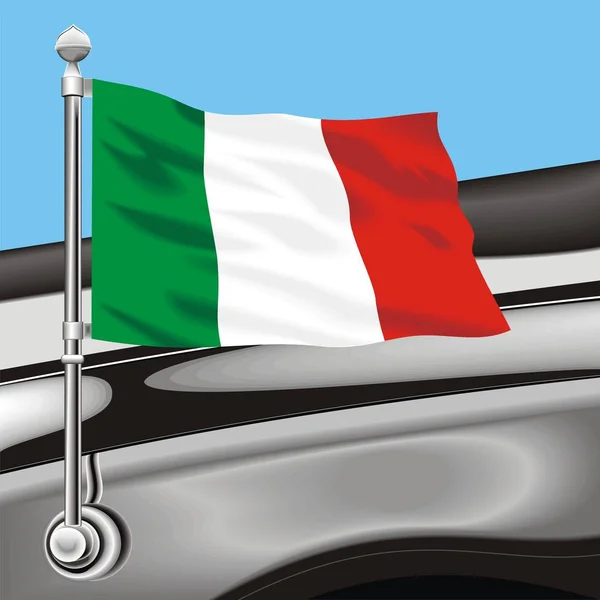 Vector clip art flag Italia — Vector de stock