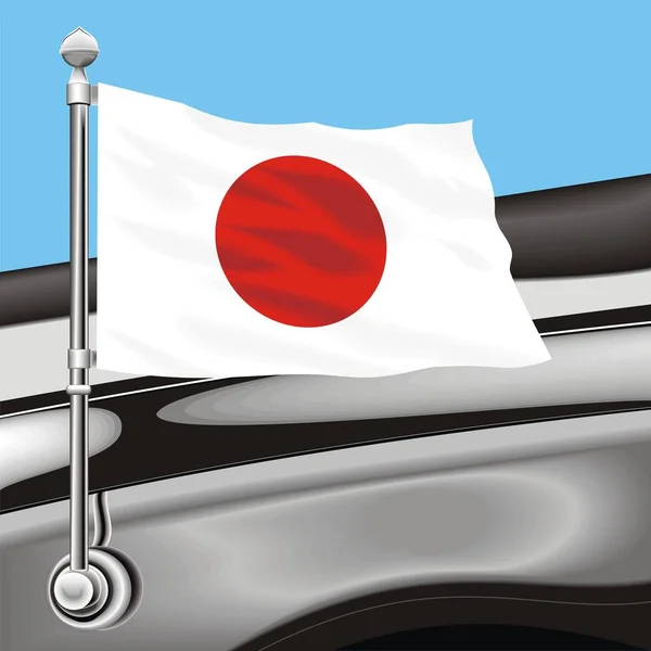 Vector clip art bandera Japón — Vector de stock