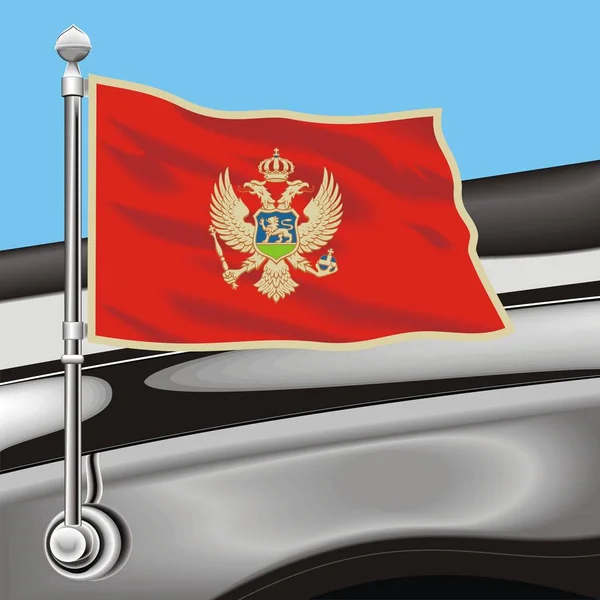 Vector clip arte bandera Montenegro — Vector de stock