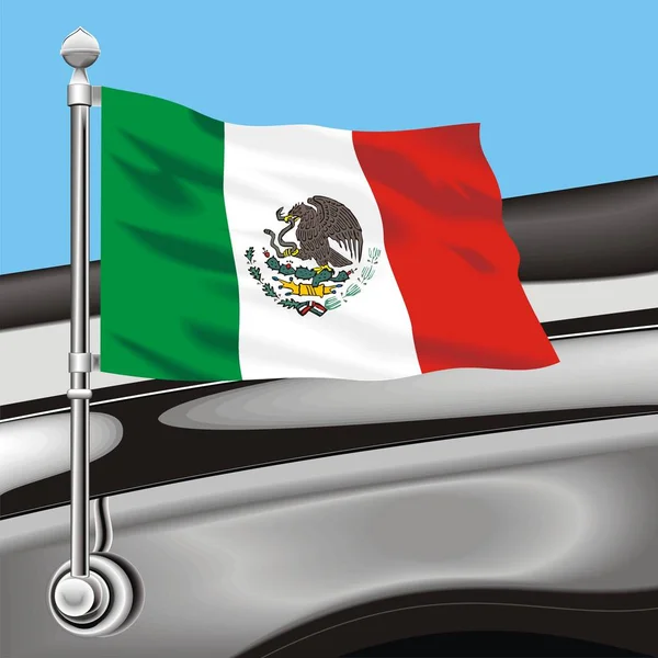 矢量剪辑艺术旗帜墨西哥 — 图库矢量图片