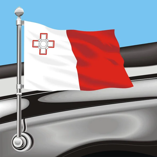 Vector clip art bandera Malta — Vector de stock