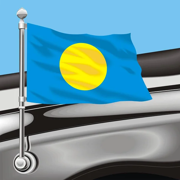 Vector clip art flag Palau — Stock Vector