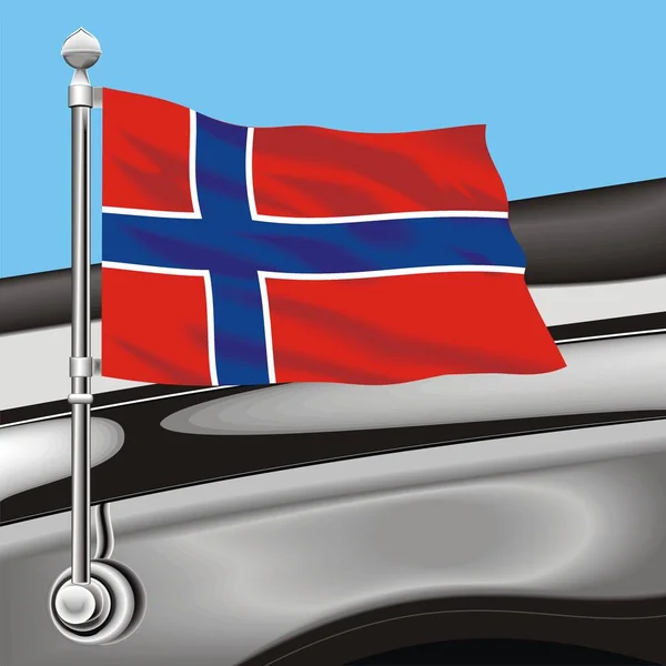 Vector clip art flag Noruega — Vector de stock