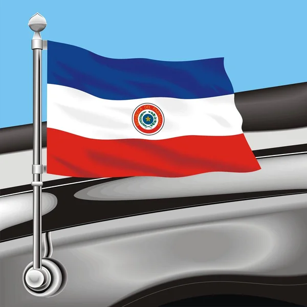Vector clip arte bandeira Paraguai — Vetor de Stock