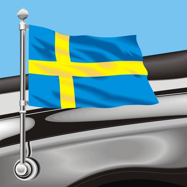 Векторный клип-арт флаг Швеции
.