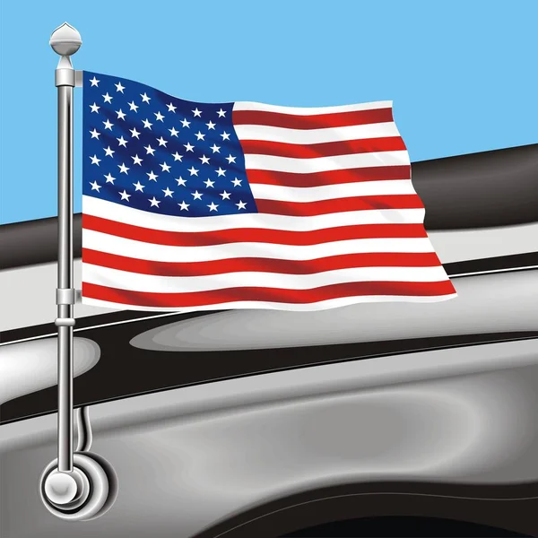 Vector clip art vlag Usa — Stockvector