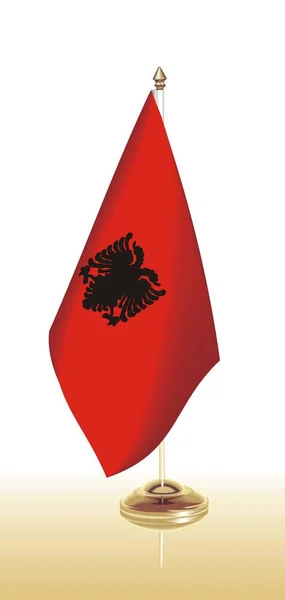 Vector clip art bandera Albania — Vector de stock