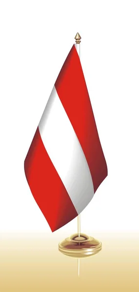 Prediseñadas de vector bandera de austria — Vector de stock
