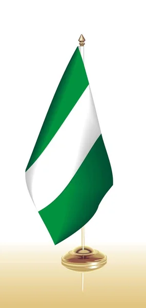 Vector clip arte bandera Nigeria — Vector de stock
