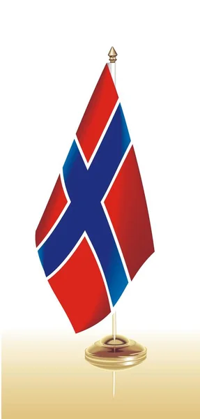 Флаг Норвегии по векторному искусству — стоковый вектор