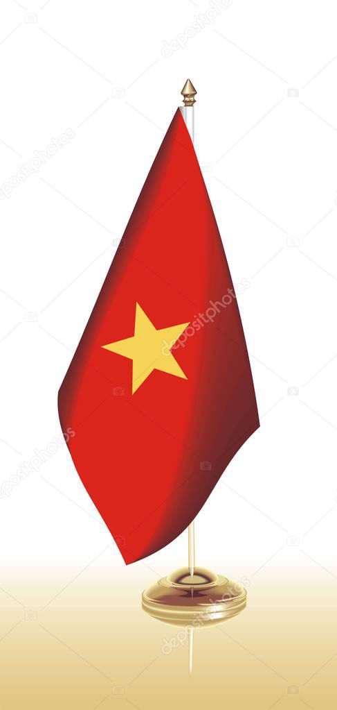 Vector clip art flag Vietnam