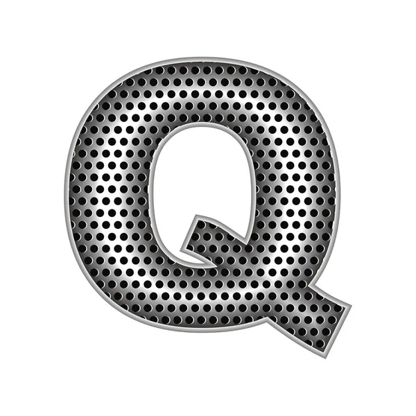 Векторна кліпарт металева літера Q — стоковий вектор